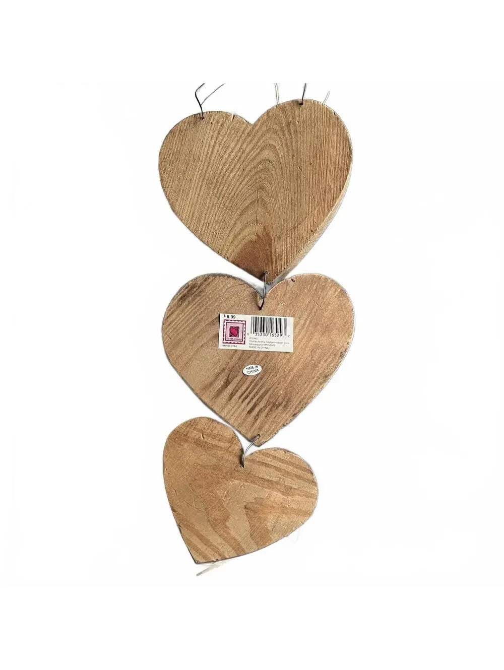 Tiered Wooden Hearts Wall Decor